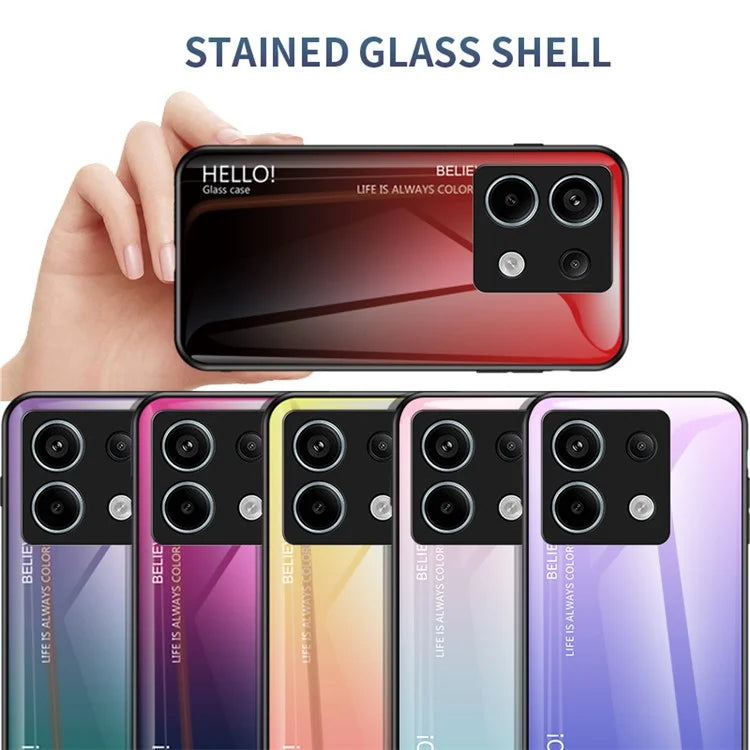 For Xiaomi Redmi Note 13 Pro 5G / Poco X6 5G Tempered Glass Case Shockproof Phone Cover