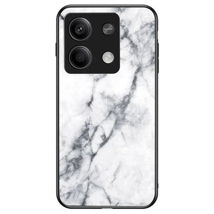 For Xiaomi Redmi Note 13 5G Case Marble Pattern Shockproof Tempered Glass+PC+TPU Cover
