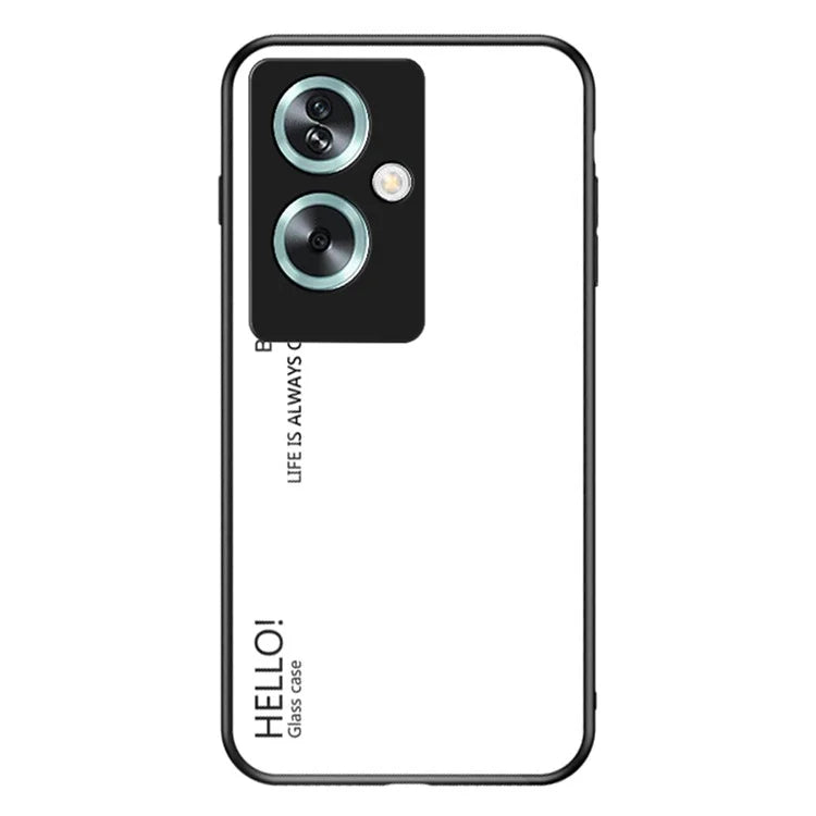 For Oppo A79 5G / A2 5G Case Gradient Color Tempered Glass Phone Cover