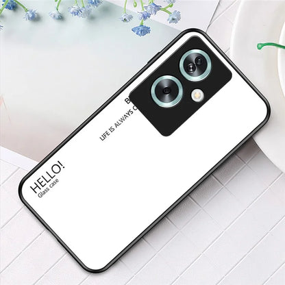 For Oppo A79 5G / A2 5G Case Gradient Color Tempered Glass Phone Cover