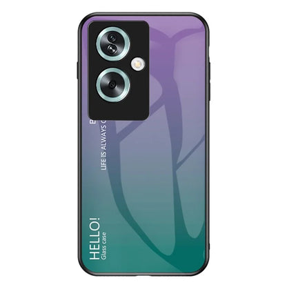 For Oppo A79 5G / A2 5G Case Gradient Color Tempered Glass Phone Cover