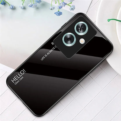 For Oppo A79 5G / A2 5G Case Gradient Color Tempered Glass Phone Cover
