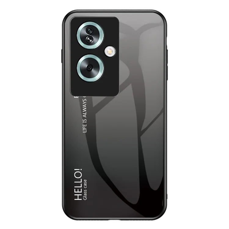 For Oppo A79 5G / A2 5G Case Gradient Color Tempered Glass Phone Cover