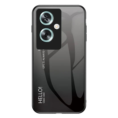 For Oppo A79 5G / A2 5G Case Gradient Color Tempered Glass Phone Cover