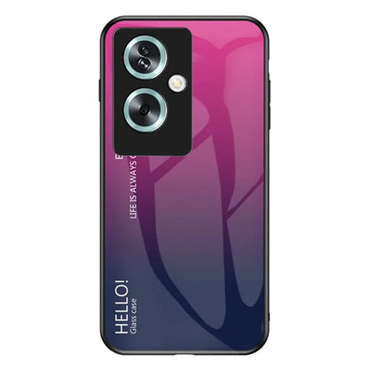 For Oppo A79 5G / A2 5G Case Gradient Color Tempered Glass Phone Cover