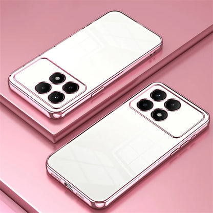 For Xiaomi Redmi K70E 5G / Poco X6 Pro 5G Cell Phone Case Soft TPU Electroplating Precise Lens Cutout Back Cover