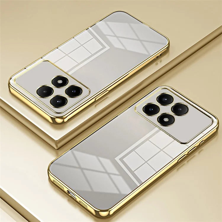 For Xiaomi Redmi K70E 5G / Poco X6 Pro 5G Cell Phone Case Soft TPU Electroplating Precise Lens Cutout Back Cover