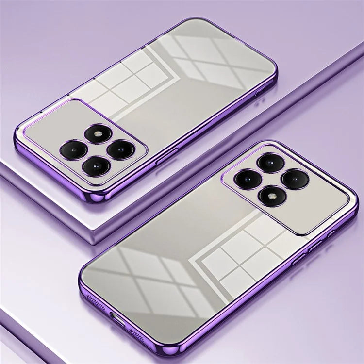 For Xiaomi Redmi K70E 5G / Poco X6 Pro 5G Cell Phone Case Soft TPU Electroplating Precise Lens Cutout Back Cover