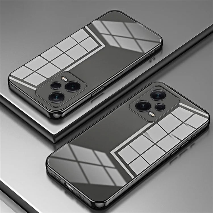 For Xiaomi Redmi Note 12 Pro+ 5G TPU Case Electroplating Precise Lens Cutout Back Shell
