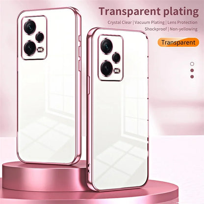 For Xiaomi Redmi Note 12 Pro+ 5G TPU Case Electroplating Precise Lens Cutout Back Shell