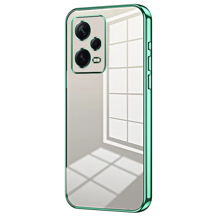 For Xiaomi Redmi Note 12 Pro+ 5G TPU Case Electroplating Precise Lens Cutout Back Shell