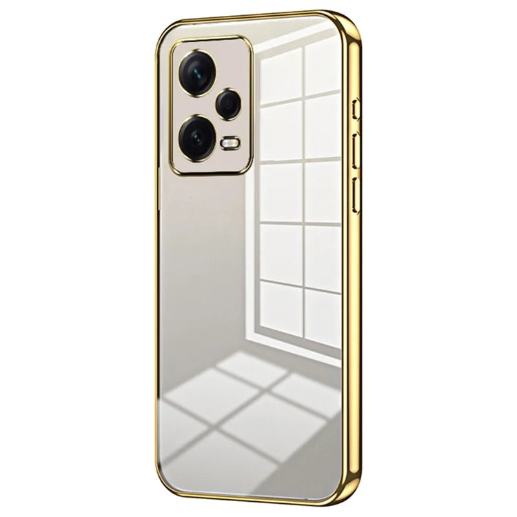 For Xiaomi Redmi Note 12 Pro+ 5G TPU Case Electroplating Precise Lens Cutout Back Shell