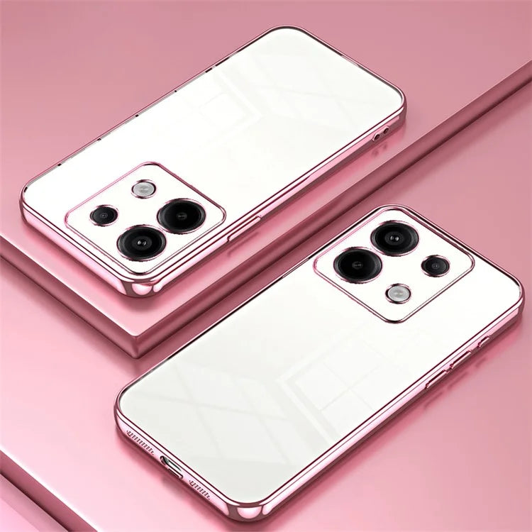 For Xiaomi Redmi Note 13 Pro 5G / Poco X6 5G Case Scratch-resistant TPU Electroplated Precise Lens Cutout Phone Shell