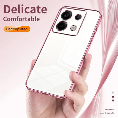 For Xiaomi Redmi Note 13 Pro 5G / Poco X6 5G Case Scratch-resistant TPU Electroplated Precise Lens Cutout Phone Shell