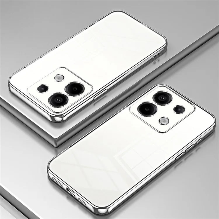 For Xiaomi Redmi Note 13 Pro 5G / Poco X6 5G Case Scratch-resistant TPU Electroplated Precise Lens Cutout Phone Shell