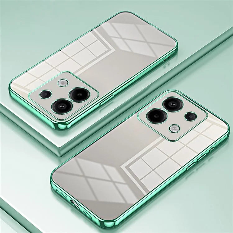 For Xiaomi Redmi Note 13 Pro 5G / Poco X6 5G Case Scratch-resistant TPU Electroplated Precise Lens Cutout Phone Shell