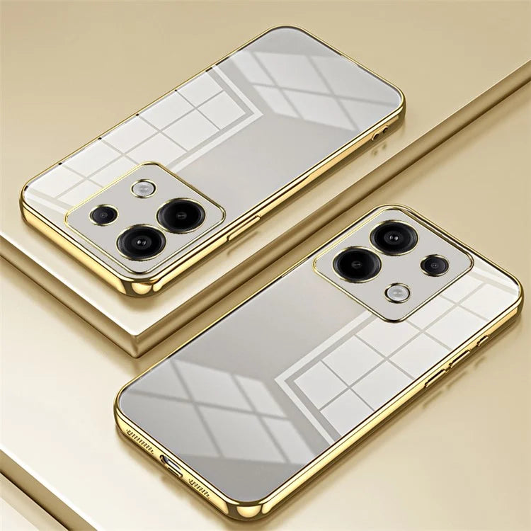 For Xiaomi Redmi Note 13 Pro 5G / Poco X6 5G Case Scratch-resistant TPU Electroplated Precise Lens Cutout Phone Shell