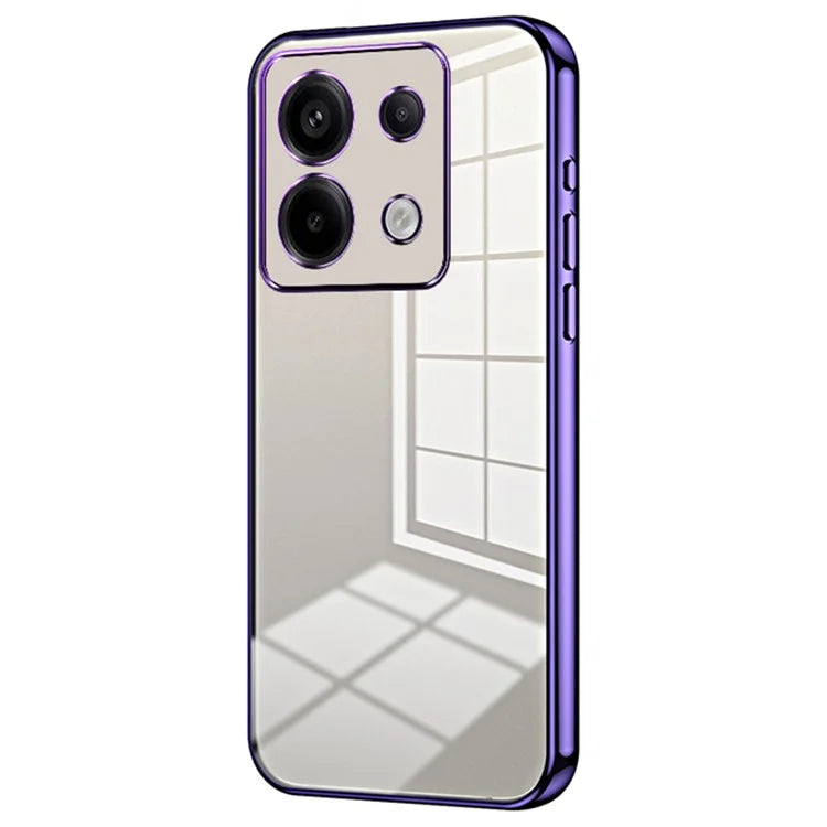 For Xiaomi Redmi Note 13 Pro 5G / Poco X6 5G Case Scratch-resistant TPU Electroplated Precise Lens Cutout Phone Shell