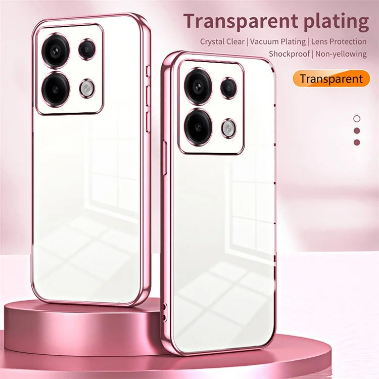 For Xiaomi Redmi Note 13 Pro 5G / Poco X6 5G Case Scratch-resistant TPU Electroplated Precise Lens Cutout Phone Shell