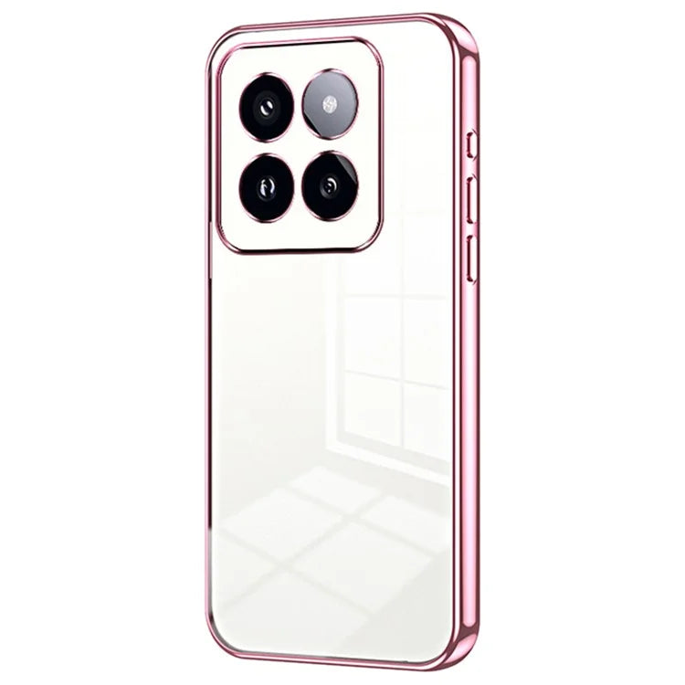 For Xiaomi 14 Pro Case Electroplating Soft TPU Protective Back Shell with Precise Lens Cutout