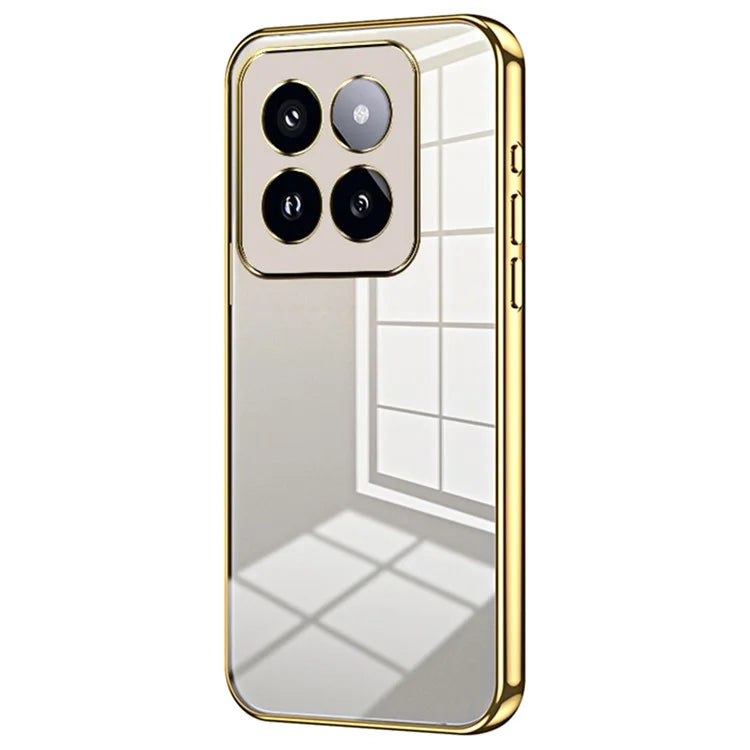 For Xiaomi 14 Pro Case Electroplating Soft TPU Protective Back Shell with Precise Lens Cutout