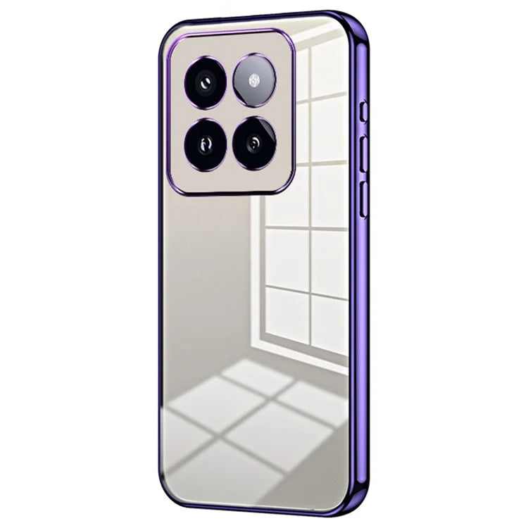For Xiaomi 14 Pro Case Electroplating Soft TPU Protective Back Shell with Precise Lens Cutout
