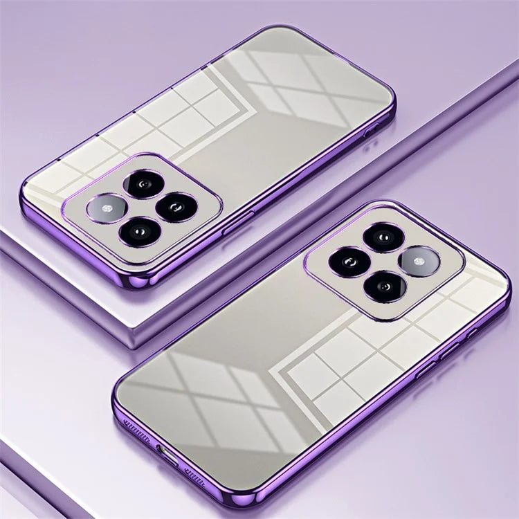 For Xiaomi 14 Pro Case Electroplating Soft TPU Protective Back Shell with Precise Lens Cutout