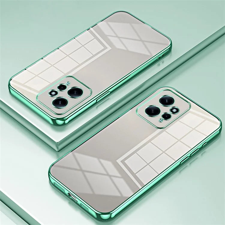 For Xiaomi Redmi Note 12 4G TPU Case Electroplated Crystal Clear Precise Lens Cutout Phone Cover