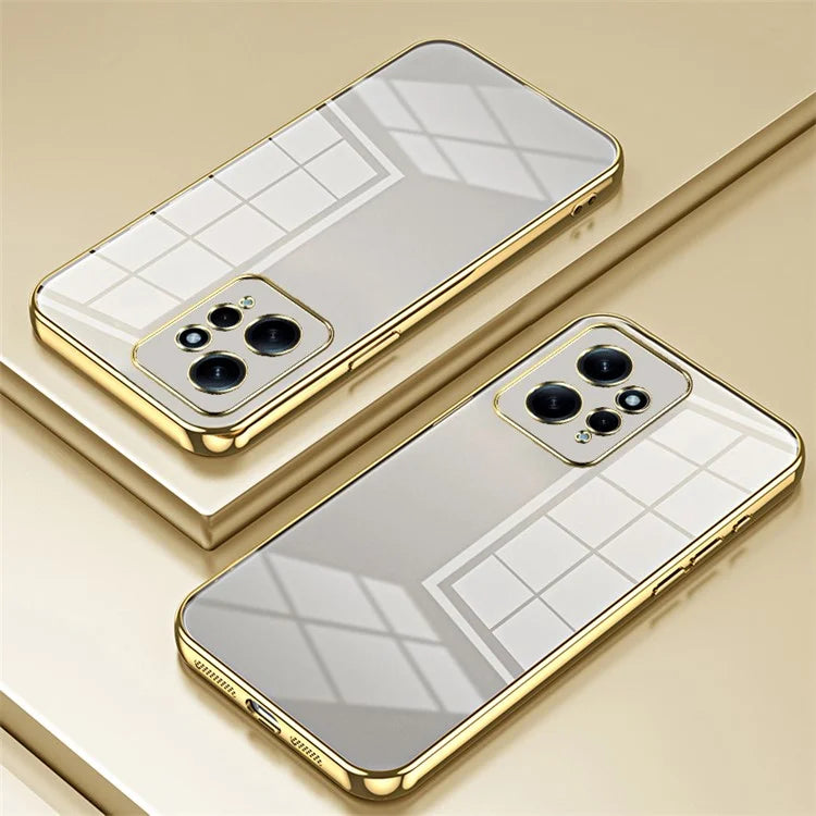 For Xiaomi Redmi Note 12 4G TPU Case Electroplated Crystal Clear Precise Lens Cutout Phone Cover