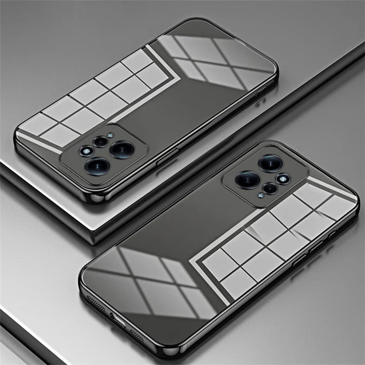 For Xiaomi Redmi Note 12 4G TPU Case Electroplated Crystal Clear Precise Lens Cutout Phone Cover
