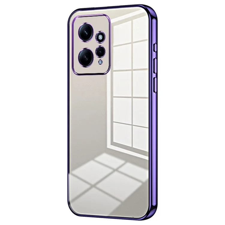 For Xiaomi Redmi Note 12 4G TPU Case Electroplated Crystal Clear Precise Lens Cutout Phone Cover