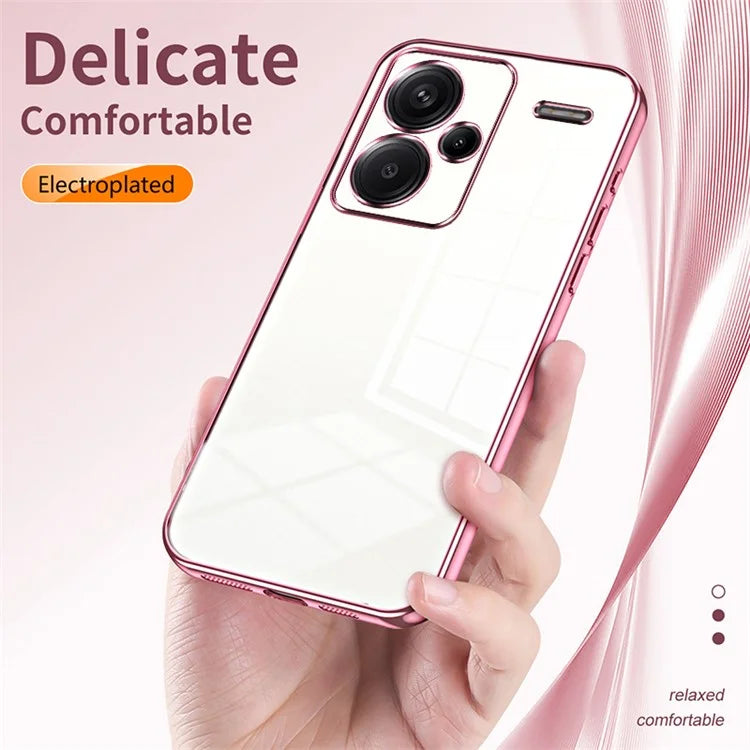 For Xiaomi Redmi Note 13 Pro+ 5G Case Crystal Clear Soft TPU Phone Shell with Precise Lens Cutout