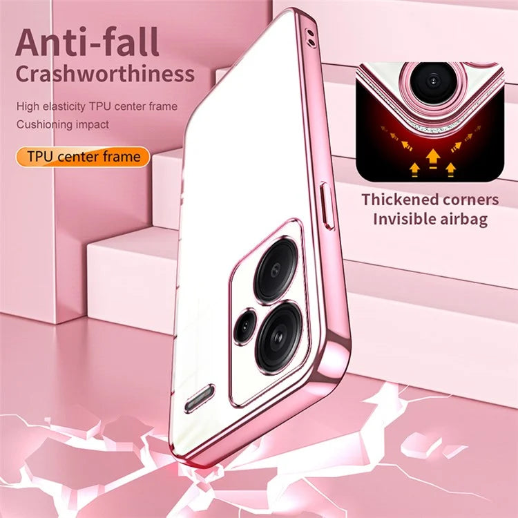 For Xiaomi Redmi Note 13 Pro+ 5G Case Crystal Clear Soft TPU Phone Shell with Precise Lens Cutout