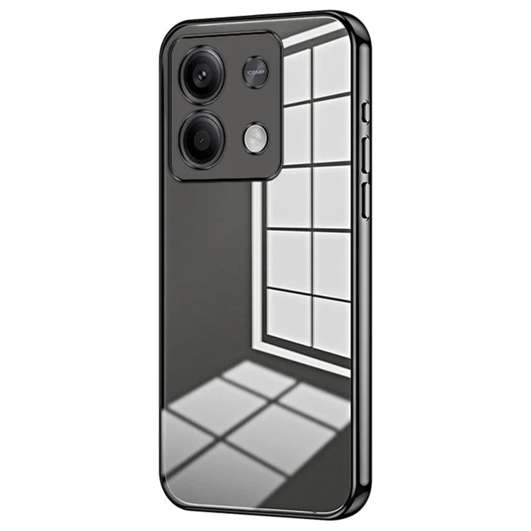 For Xiaomi Redmi Note 13 5G Cell Phone Case Electroplated Crystal Clear Cover with Precise Lens Cutout