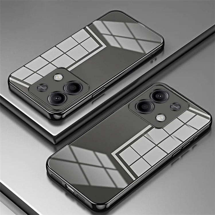 For Xiaomi Redmi Note 13 5G Cell Phone Case Electroplated Crystal Clear Cover with Precise Lens Cutout