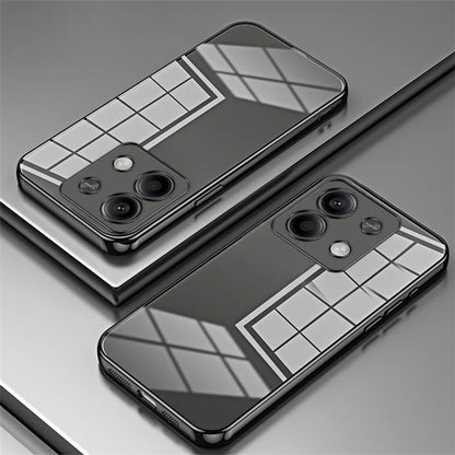 For Xiaomi Redmi Note 13 5G Cell Phone Case Electroplated Crystal Clear Cover with Precise Lens Cutout