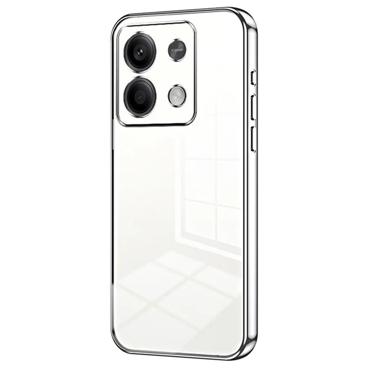 For Xiaomi Redmi Note 13 5G Cell Phone Case Electroplated Crystal Clear Cover with Precise Lens Cutout