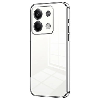 For Xiaomi Redmi Note 13 5G Cell Phone Case Electroplated Crystal Clear Cover with Precise Lens Cutout