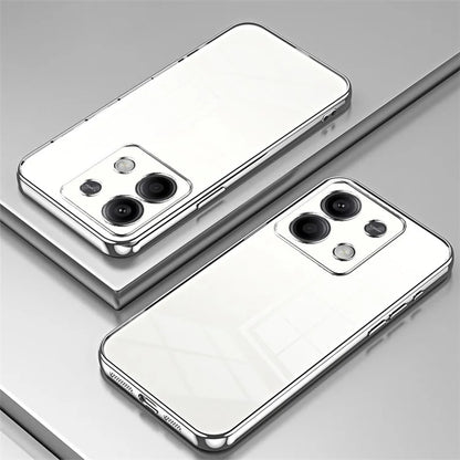 For Xiaomi Redmi Note 13 5G Cell Phone Case Electroplated Crystal Clear Cover with Precise Lens Cutout