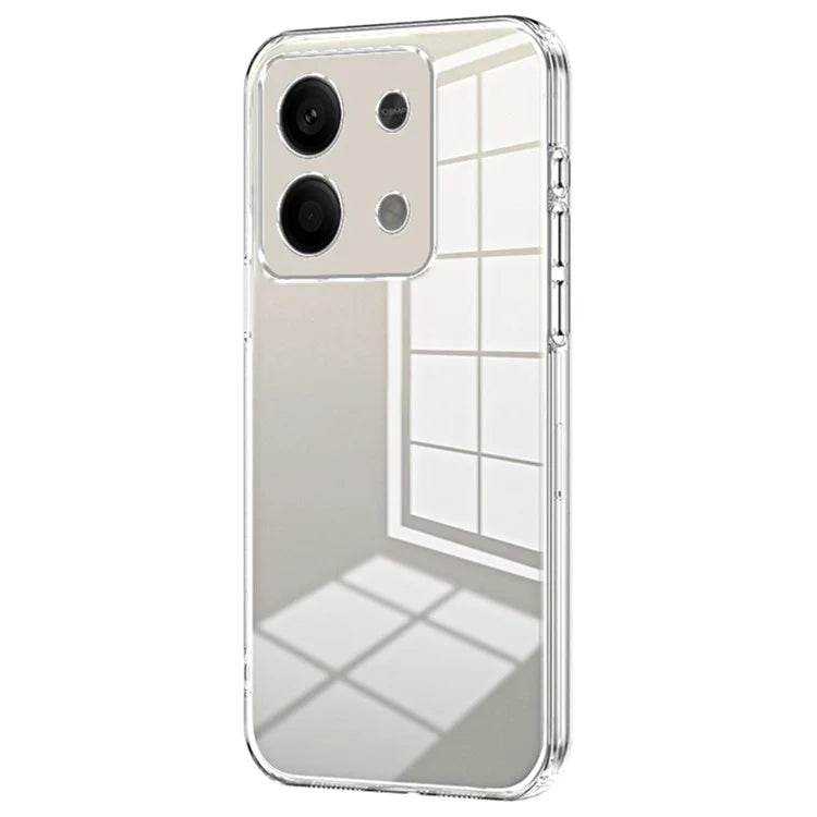 For Xiaomi Redmi Note 13 5G Cell Phone Case Electroplated Crystal Clear Cover with Precise Lens Cutout