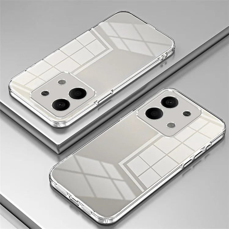 For Xiaomi Redmi Note 13 5G Cell Phone Case Electroplated Crystal Clear Cover with Precise Lens Cutout