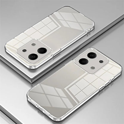 For Xiaomi Redmi Note 13 5G Cell Phone Case Electroplated Crystal Clear Cover with Precise Lens Cutout