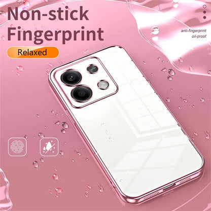 For Xiaomi Redmi Note 13 5G Cell Phone Case Electroplated Crystal Clear Cover with Precise Lens Cutout