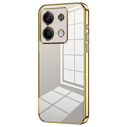 For Xiaomi Redmi Note 13 5G Cell Phone Case Electroplated Crystal Clear Cover with Precise Lens Cutout