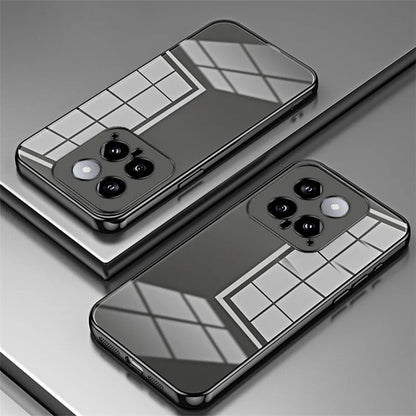 For Xiaomi 14 TPU Phone Case Electroplated Frame Protective Cover