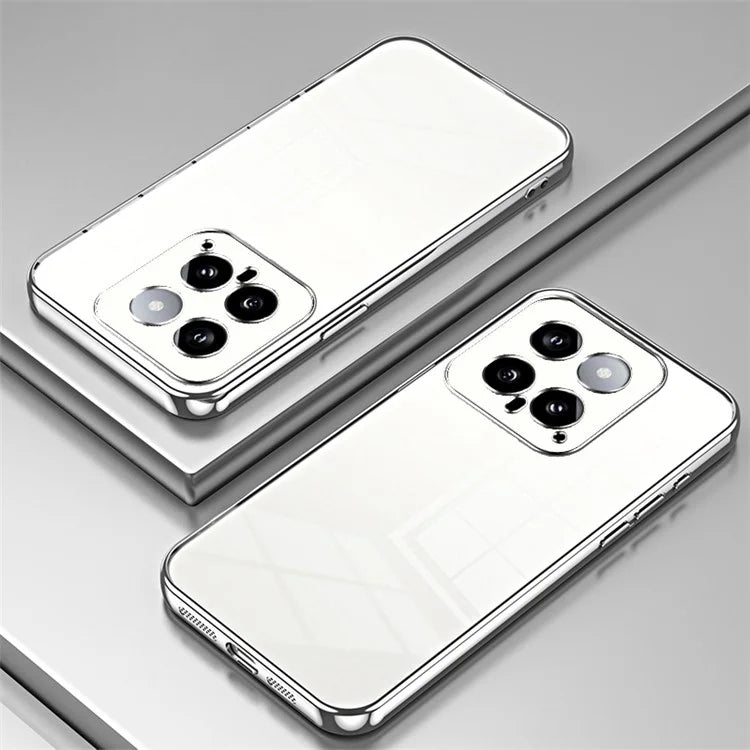 For Xiaomi 14 TPU Phone Case Electroplated Frame Protective Cover