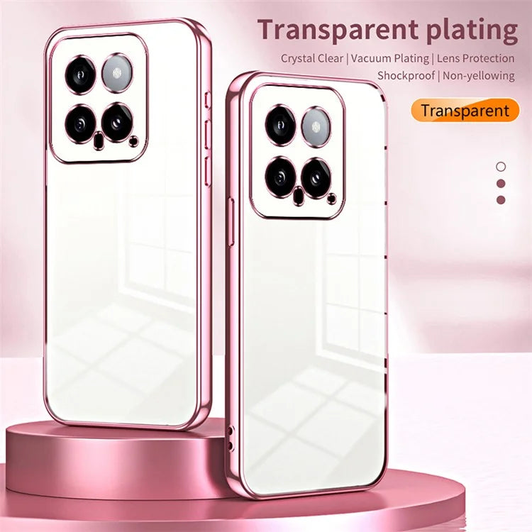 For Xiaomi 14 TPU Phone Case Electroplated Frame Protective Cover