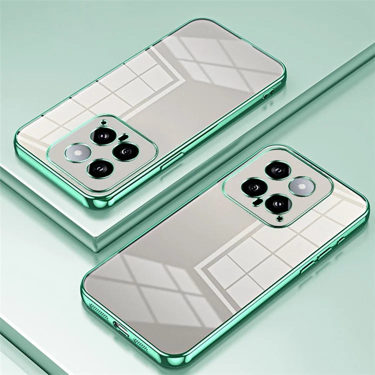 For Xiaomi 14 TPU Phone Case Electroplated Frame Protective Cover