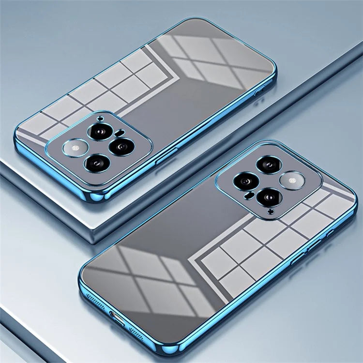 For Xiaomi 14 TPU Phone Case Electroplated Frame Protective Cover