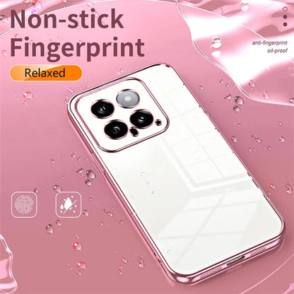 For Xiaomi 14 TPU Phone Case Electroplated Frame Protective Cover
